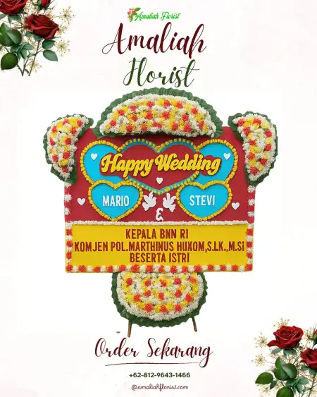 Papan Bunga Pernikahan Karangjunti